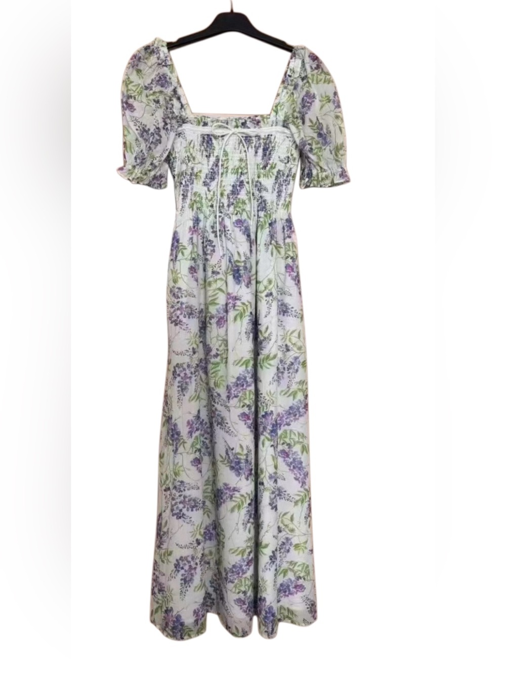 Hill house home The Scarlett Smocked Midi Dress Floral Square-Neck, S M L - Picture 5 of 5